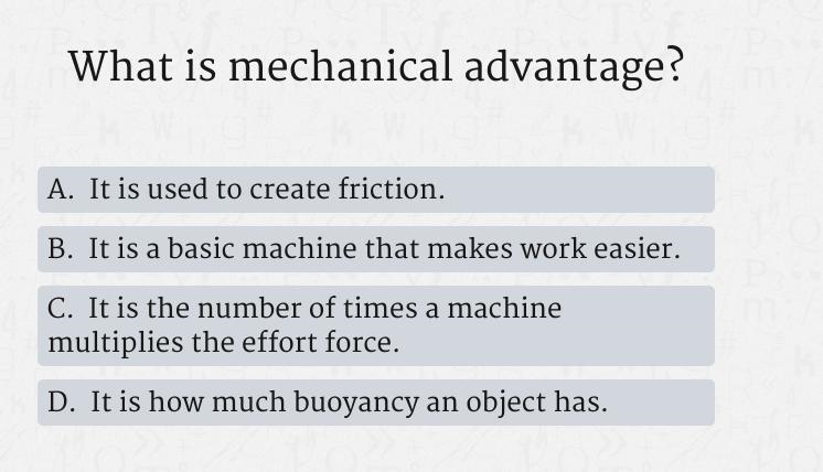 What is a mechanical advantage?-example-1