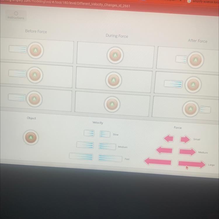 Can anybody help me it says, Model the force that would cause each velocity change-example-1