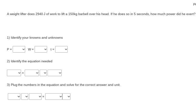 A weight lifter does 2940 J of work to lift a 150kg barbell over his head. If he does-example-1