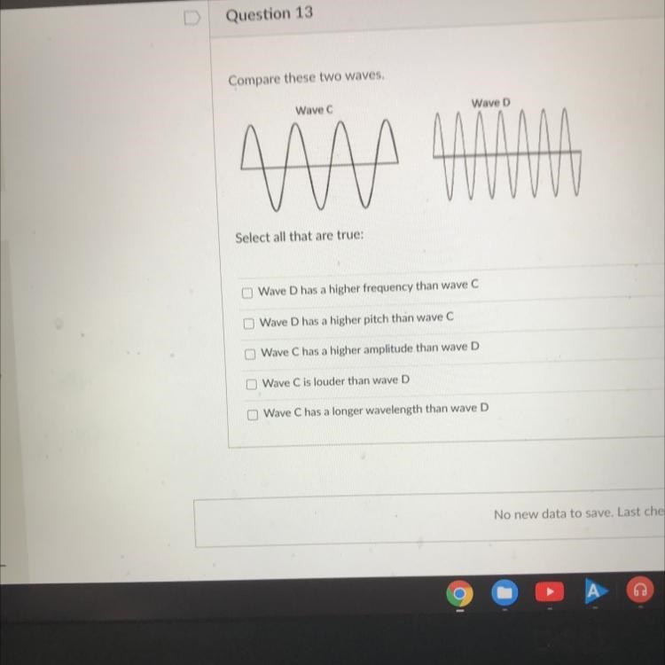 Compare these two waves!!!! RIGHT NOW I DONT HAVE ALOT OF TIME-example-1