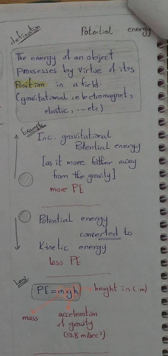 The gravitational potential energy of an object is due to a .its mass b .its acceleration-example-1