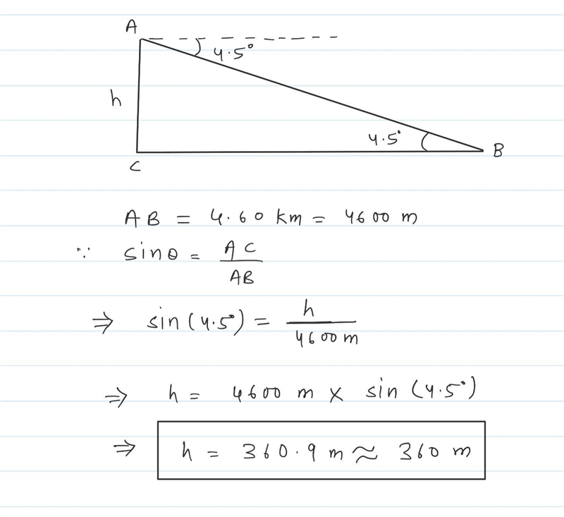 ￼Chauncy is driving down the hill that descends at an angle a 4.5° below horizontal-example-1