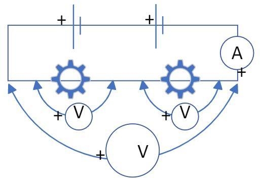 Three voltmeters V, V₁ and V₂ are connected as in Figure 37.9. a If V reads 18V and-example-1