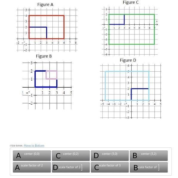 Match the correct center and scale factor to each figure.-example-1