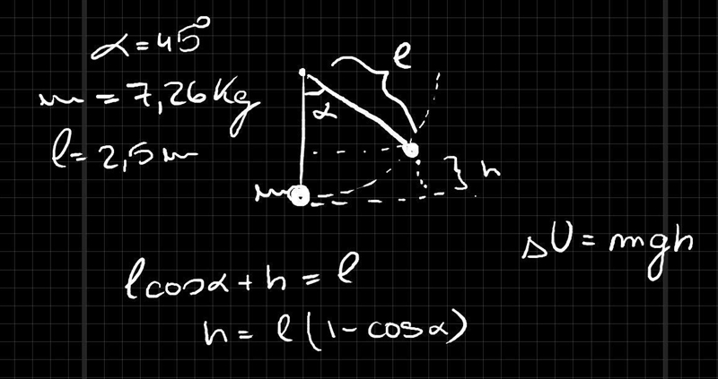 45. 3. (III) A 7.26 kg bowling ball hangs from the end of a 2.5 m rope. The ball is-example-1