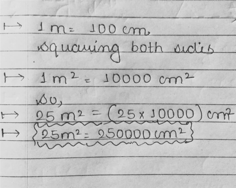 Convert the following quantities 25m {}^(2) \: into \: cm {}^(2) ​-example-1