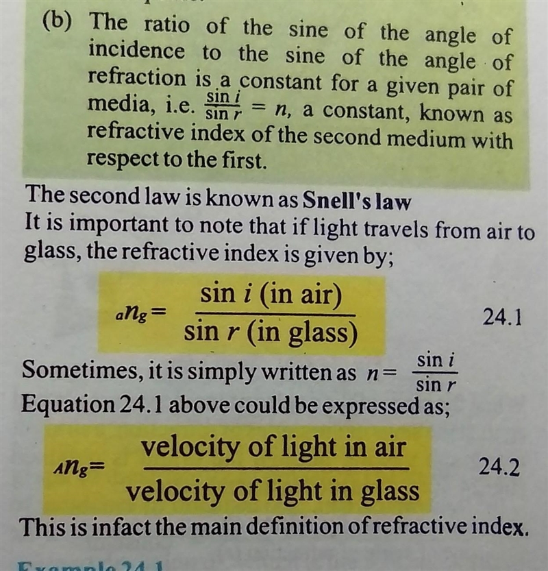 What is Snell law of refraction????​-example-1