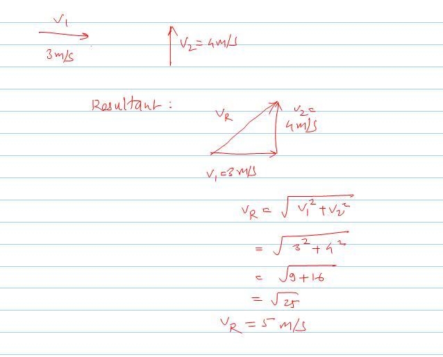 If the horizontal magnitude of an object's velocity is 3m/s and the vertical magnitude-example-1