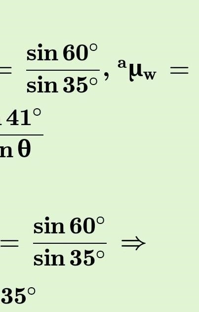 How to calculate the refraction of light from air to water​-example-3