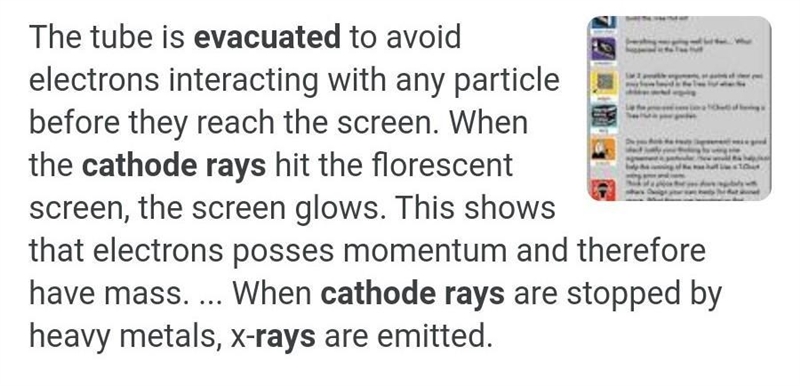 Why is the cathode ray oscilloscope evacuated?-example-1