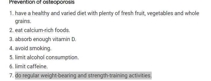 What should a person do to reduce the risk of developing osteoporosis if it runs in-example-1