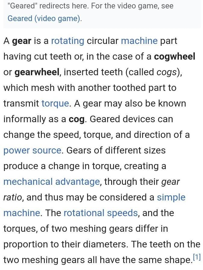 What is a gear. Please give detailed explanation-example-1