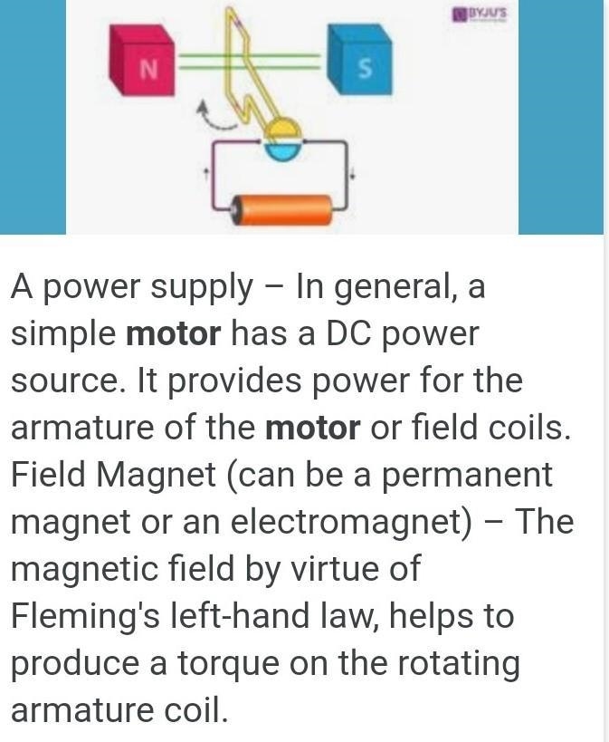 Explian the construction of electric motor?​-example-1