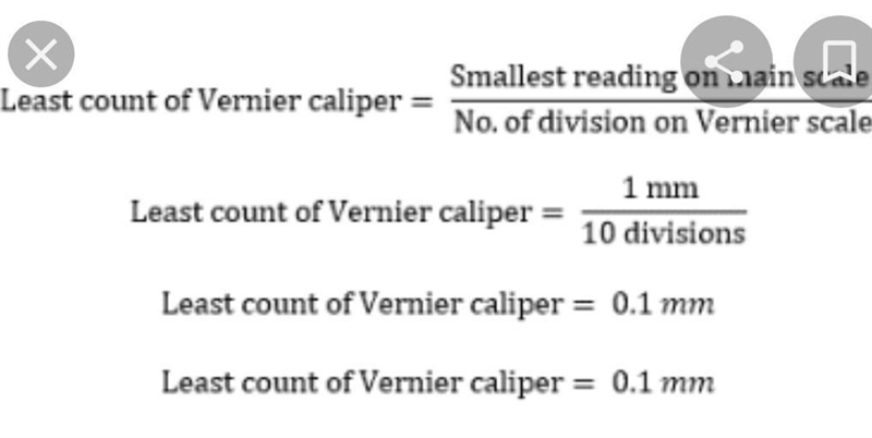 Can someone please explain some calculations on vernier calliper​-example-1