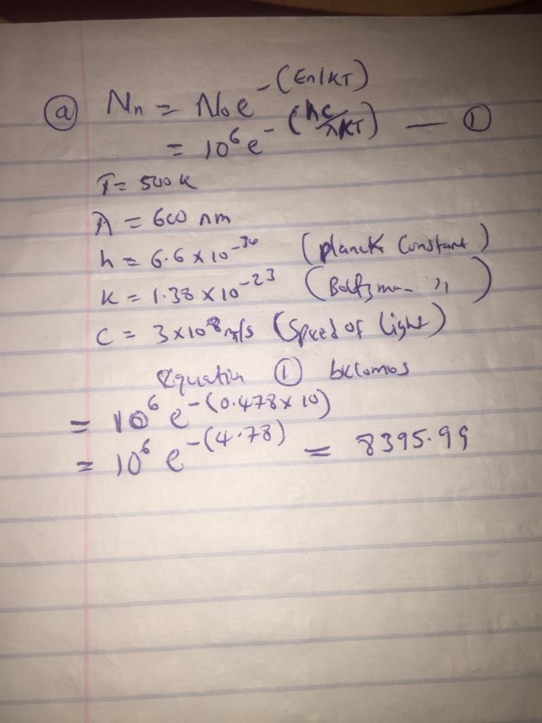 The temperature of a black body is 500 and its radiation is of wavelength 600 . If-example-1