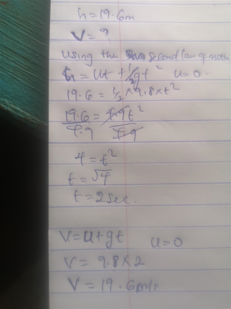 (a). Derive the mathematical formula of Newton's second law of motion. Mention the-example-1