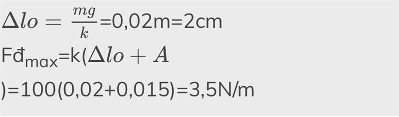 Một con lắc lò xo gồm 1 quả nặng có m= 0,2kg treo vào lò xo có độ cứng k= 100N/m, cho-example-1