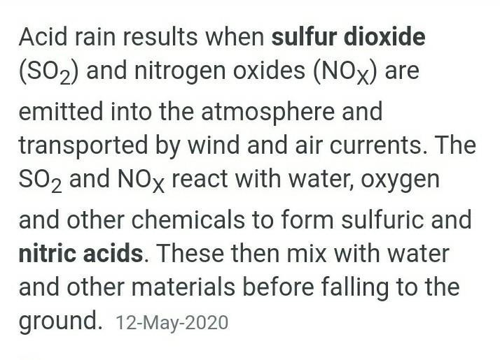 Which acids are found in acid precipitation?-example-1