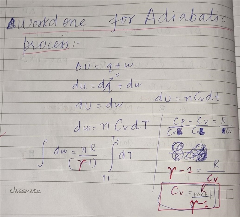 Can anyone prove ADIABATIC PROCESS ???​-example-1