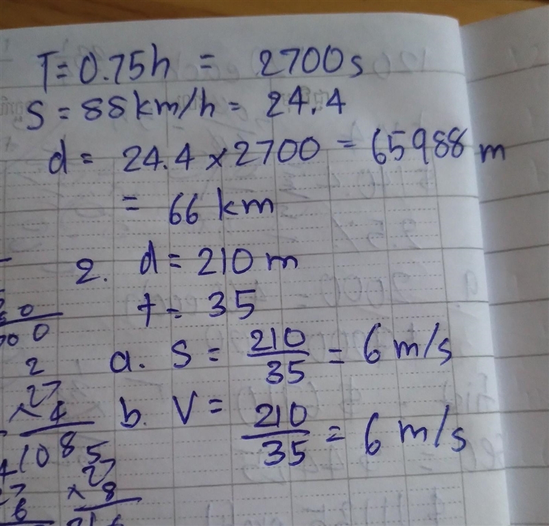 1.How far does a car travel in 0.75 h, if it is moving at a constant speed of 88km-example-1