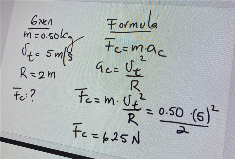 What is the magnitude of the centripetal force that must be applied in order for a-example-1