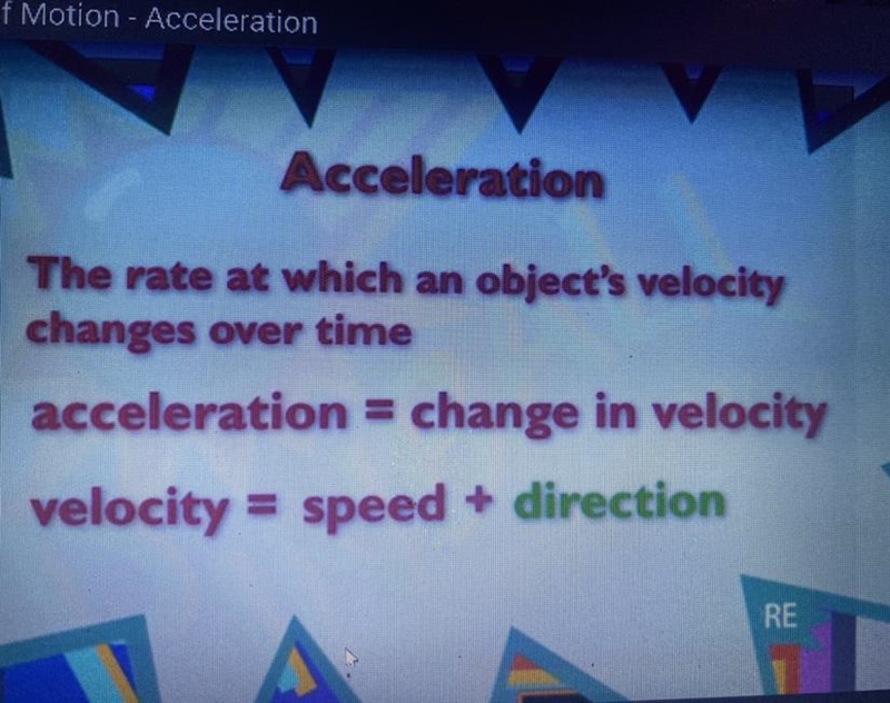 What is the rate at which velocity changes called?-example-1