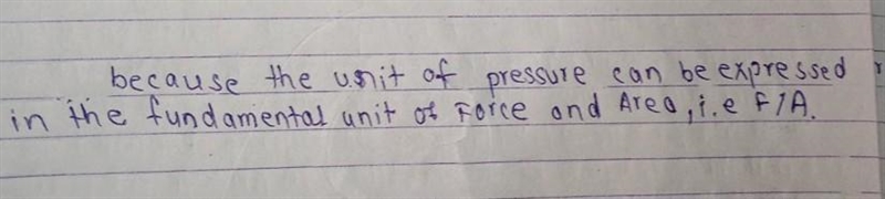 Prove that:- (a) The unit of pressure is a derived unit.​​-example-1