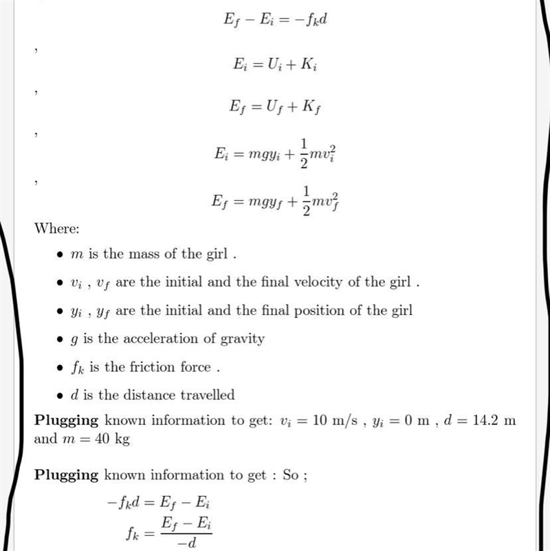 A girl on a skateboard (total mass of 40kg) is moving at a speed of 10m/s at the bottom-example-1