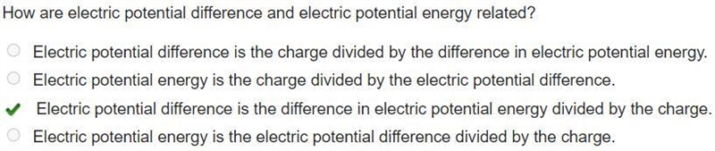 How are electric potential difference and electric potential energy related?-example-1