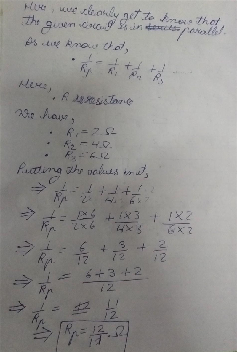 Calculate the equivalent resistance of the following circuit: Req =-example-1