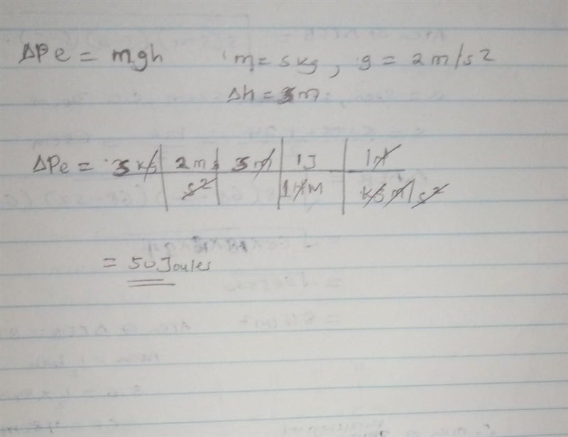 If the mass of an object is 5 kg, the gravitational field strength is 2 and the change-example-1