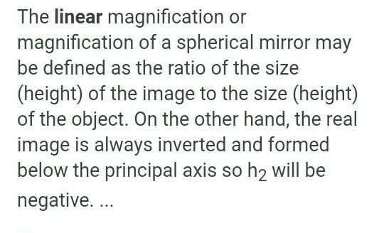 What is linear magnification​-example-1