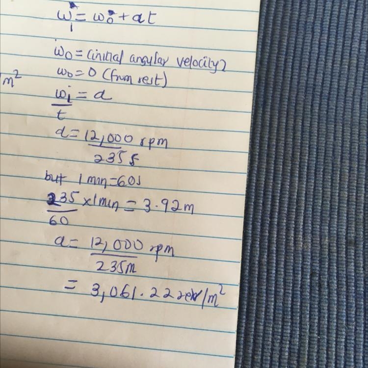 A centrifuge accelerates from rest to 12,000 rpm in 235s. What was the centrifuge-example-1