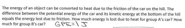 The energy of an object can be converted to heat due to the friction of the car on-example-2