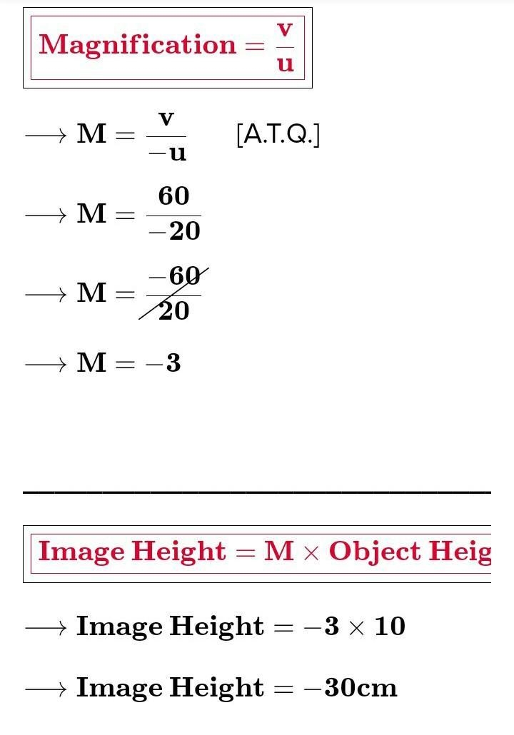 A 10cm tall object is placed perpendicular to the principal axis of a convex lens-example-3