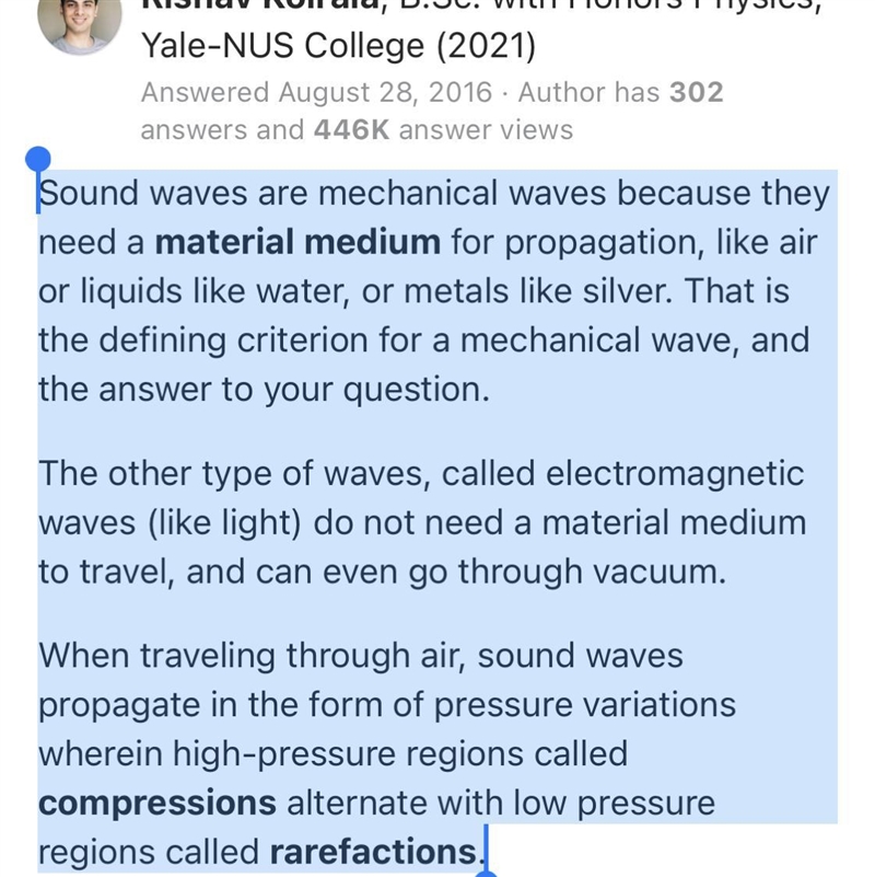 Why is sound mechanical wave? long answer​-example-1