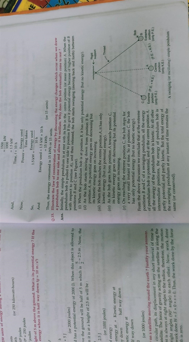 1. Which point(s) represent the maximum kinetic energy? 2. Which point(s) represent-example-1