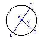 The diameter of Circle A is _________. EF AG EG FG-example-1