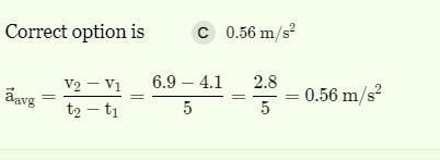 A car moving on a straight level road changes its speed from Find its acceleration-example-1