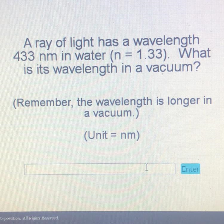 Please help me I don’t get how to do it!!! A ray of light has a wavelength 433 nm-example-1