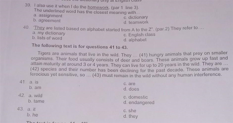 39. I also use it when I do the homework. (par 1 line 3). The underlined word has-example-1