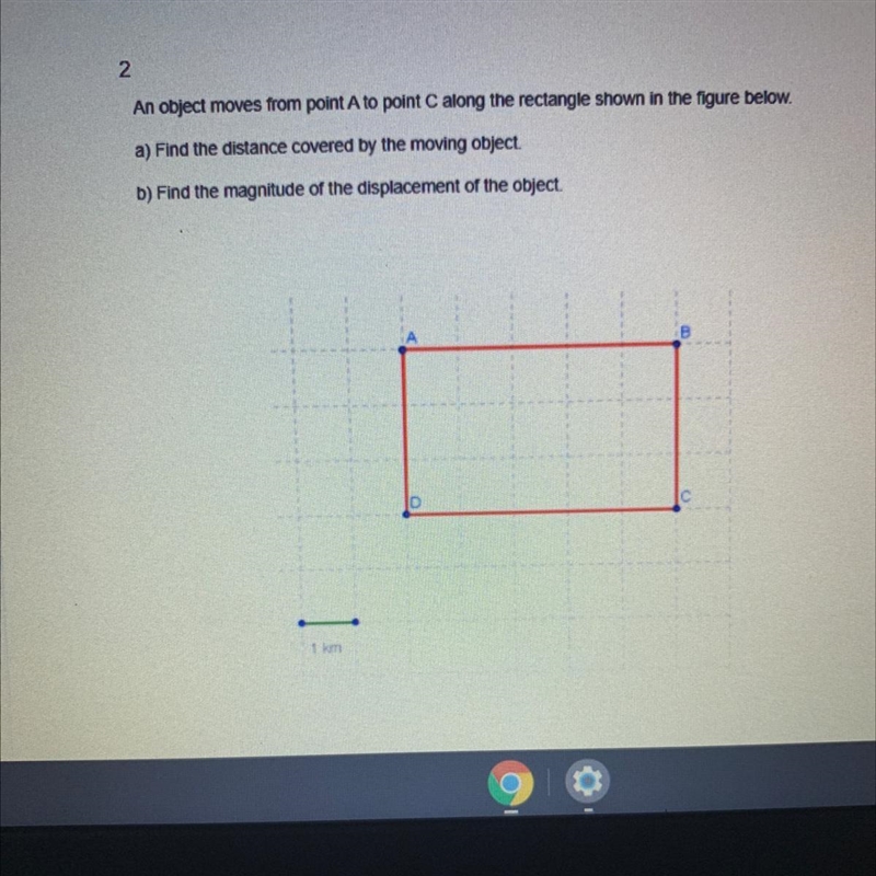 An object moves from point A to point C along the rectangle shown in the figure below-example-1