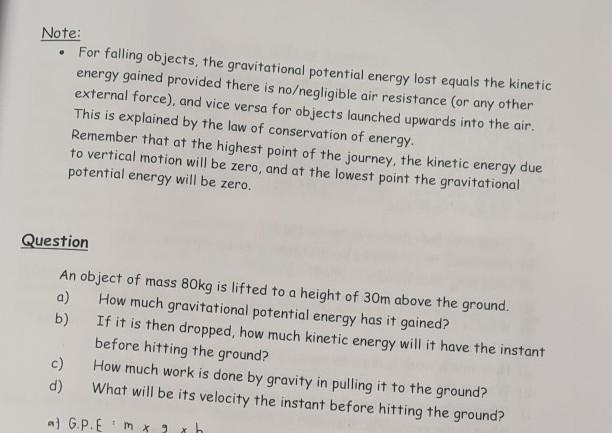 I just need help with physics (in regards of kinetic energy, gravitational potential-example-1