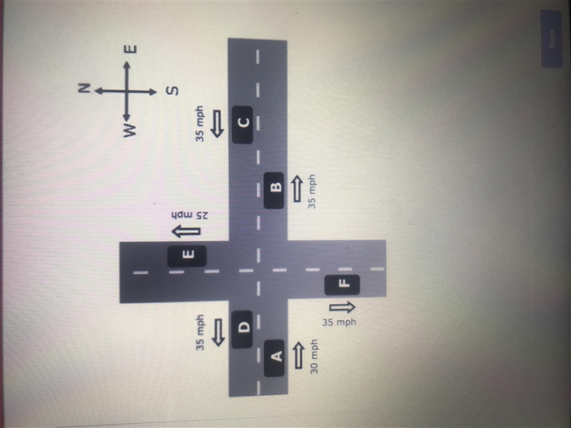 Which of the cars above are traveling at the same velocity? A) c and d B) b,c,d and-example-1