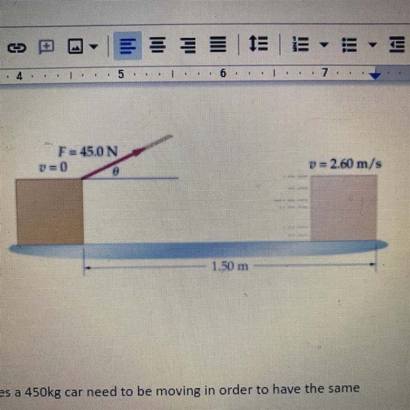 In the picture to the right, find the angle at which the box is pulled if the work-example-1