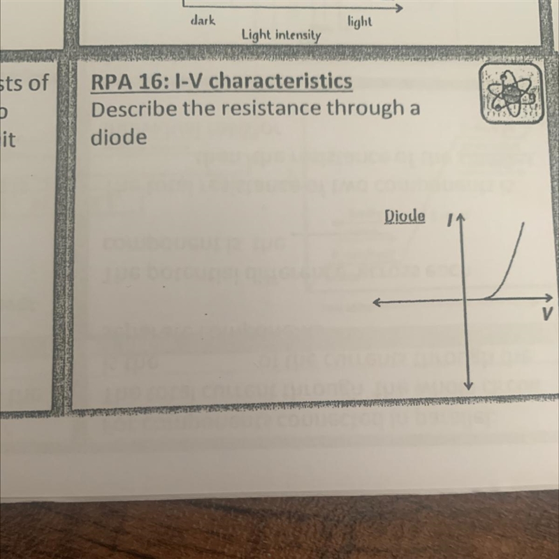 Describe the resistance through a diode-example-1