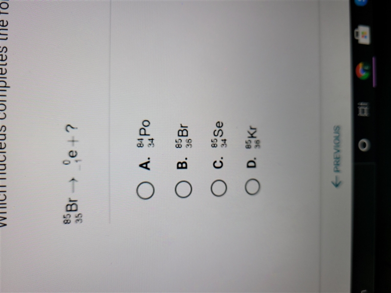 Which nucleus completes the following equation?-example-1