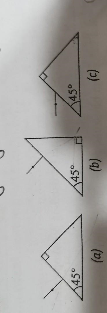 Total Internal Reflection Each critical angle of the prisms is 42°.How the direction-example-1