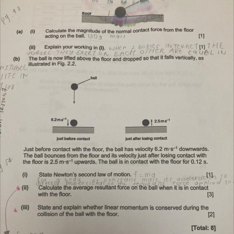 Help please with question 2bii The one that starts with calculate the average ....-example-1