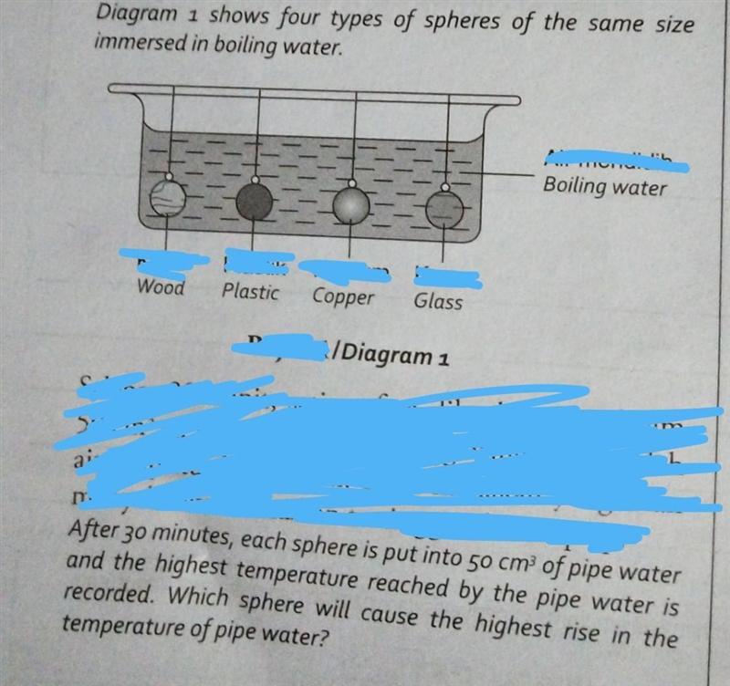 Which is the answers? A. Glass B. Copper C. plastic D. Wood please give me explanation-example-1